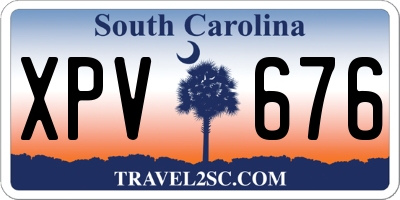 SC license plate XPV676
