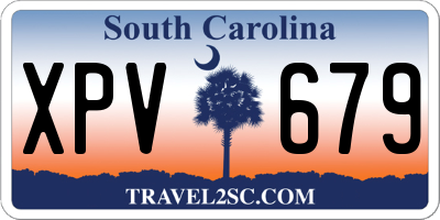SC license plate XPV679