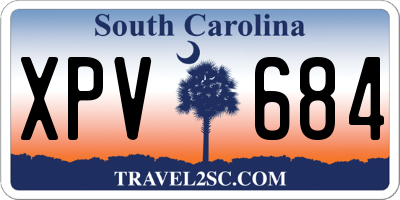 SC license plate XPV684