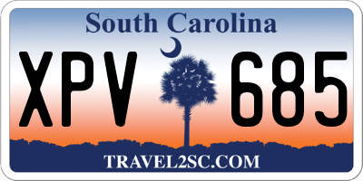 SC license plate XPV685