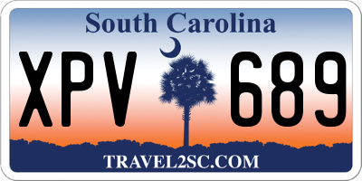 SC license plate XPV689