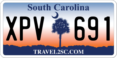 SC license plate XPV691