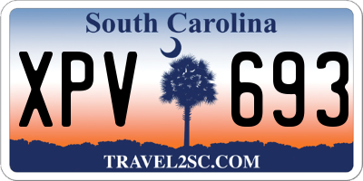 SC license plate XPV693