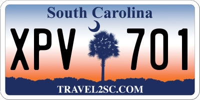 SC license plate XPV701