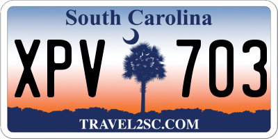 SC license plate XPV703