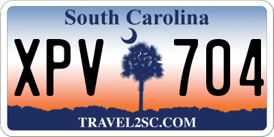 SC license plate XPV704