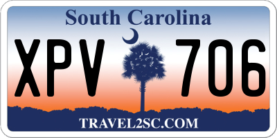 SC license plate XPV706