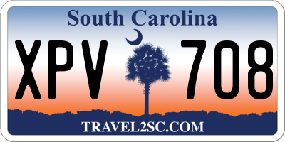 SC license plate XPV708