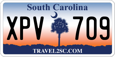 SC license plate XPV709