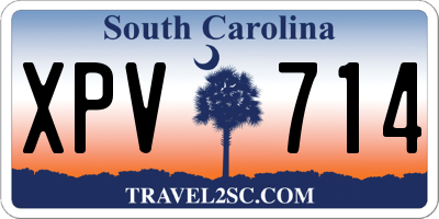 SC license plate XPV714