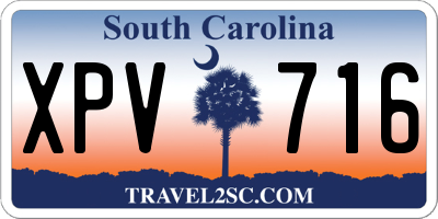 SC license plate XPV716