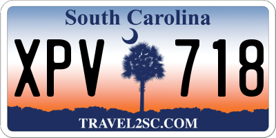 SC license plate XPV718