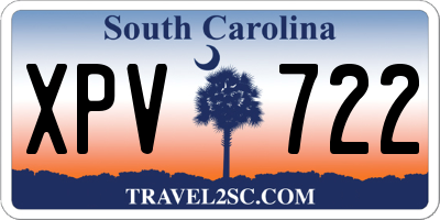 SC license plate XPV722