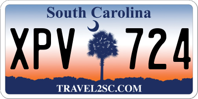 SC license plate XPV724