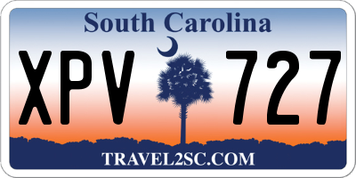 SC license plate XPV727