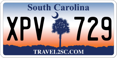 SC license plate XPV729