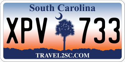 SC license plate XPV733
