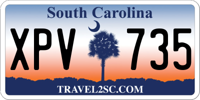 SC license plate XPV735