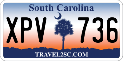 SC license plate XPV736