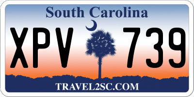 SC license plate XPV739