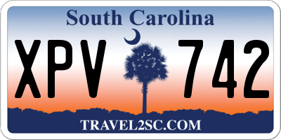 SC license plate XPV742