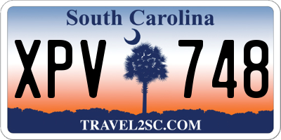 SC license plate XPV748