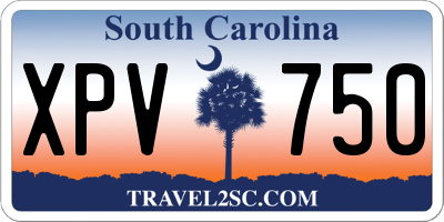 SC license plate XPV750