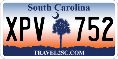 SC license plate XPV752