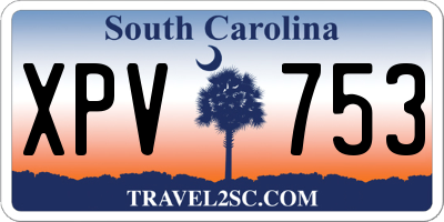 SC license plate XPV753