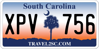 SC license plate XPV756