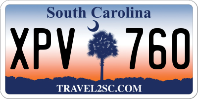 SC license plate XPV760
