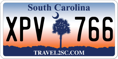 SC license plate XPV766