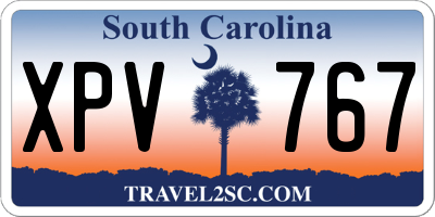 SC license plate XPV767