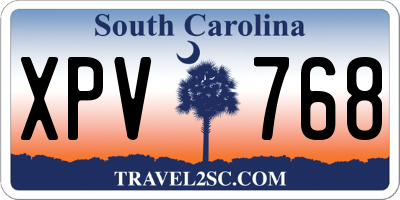 SC license plate XPV768
