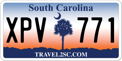 SC license plate XPV771