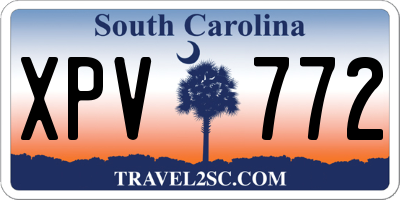 SC license plate XPV772