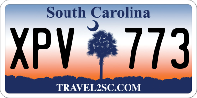SC license plate XPV773