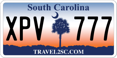 SC license plate XPV777