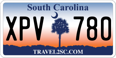 SC license plate XPV780