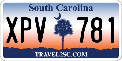 SC license plate XPV781