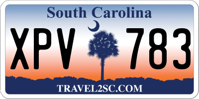 SC license plate XPV783