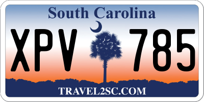SC license plate XPV785