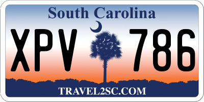 SC license plate XPV786