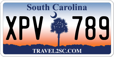 SC license plate XPV789