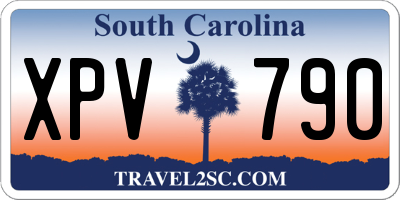 SC license plate XPV790