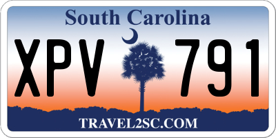 SC license plate XPV791