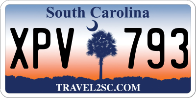 SC license plate XPV793