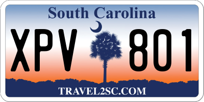 SC license plate XPV801