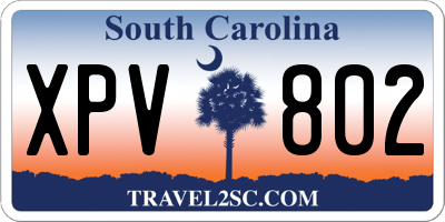 SC license plate XPV802
