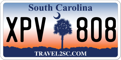 SC license plate XPV808